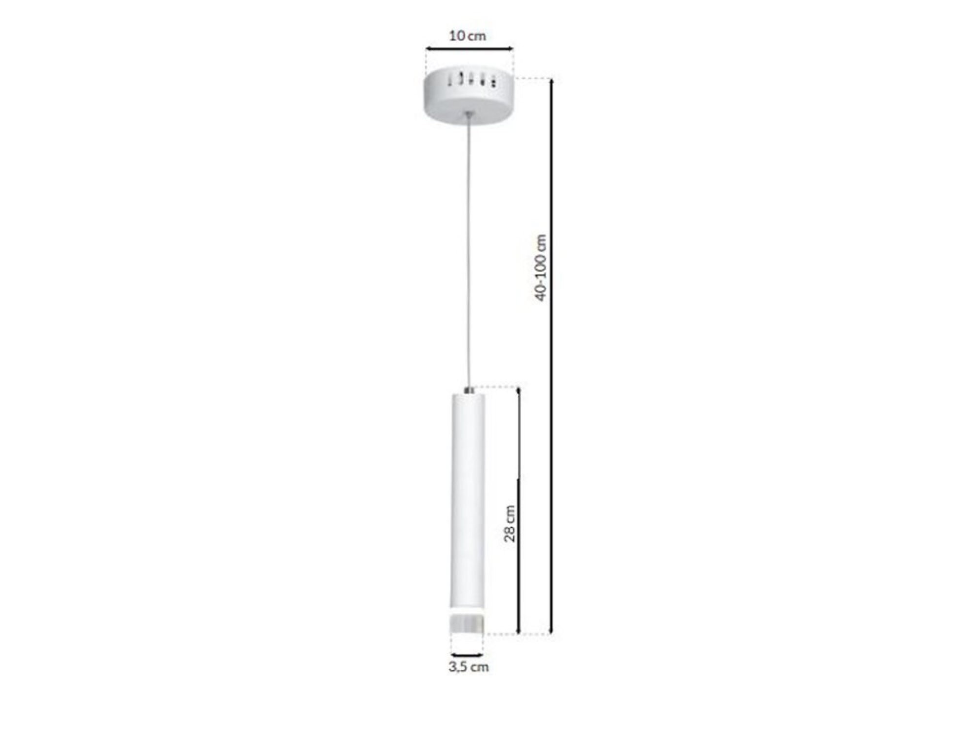 Lampa wisząca Arevona LED 5 W biała – zdjęcie 2