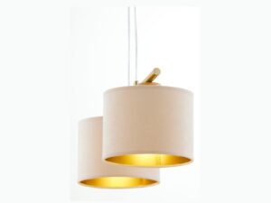 Miniaturka 3 - Lampa wisząca Ariel 2 z beżowymi abażurami na dodatkowym ujęciu