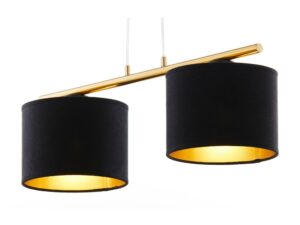 Miniaturka 4 - Lampa wisząca Ariel 2 z czarnymi welurowymi abażurami na dodatkowym ujęciu