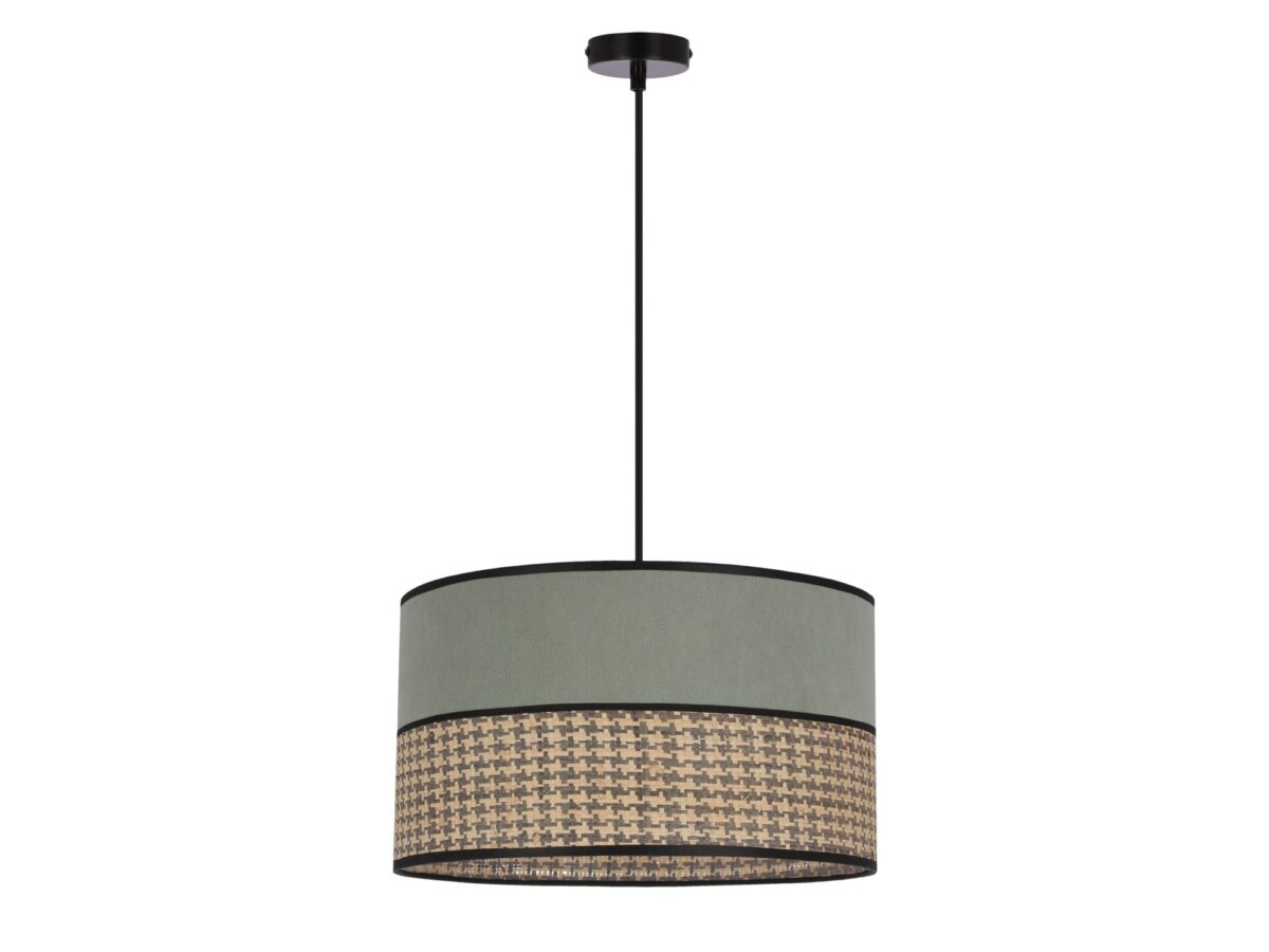 Lampa wisząca Aritia czarna z abażurem duo 35 cm