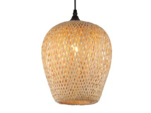 Miniaturka 1 - Lampa wisząca Arotina E27 23 cm czarna z bambusem – zdjęcie 2