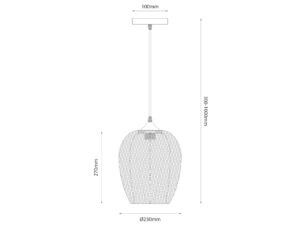 Miniaturka 4 - Lampa wisząca Arotina E27 23 cm czarna z bambusem – zdjęcie 5
