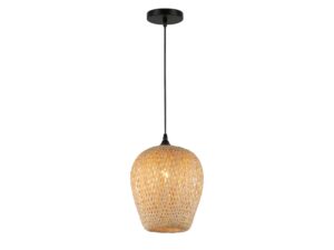 Miniaturka 5 - Lampa wisząca Arotina E27 23 cm czarna z bambusem