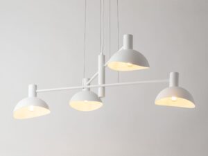 Miniaturka 1 - Lampa wisząca Artis 4 biała w aranżacji pomieszczenia