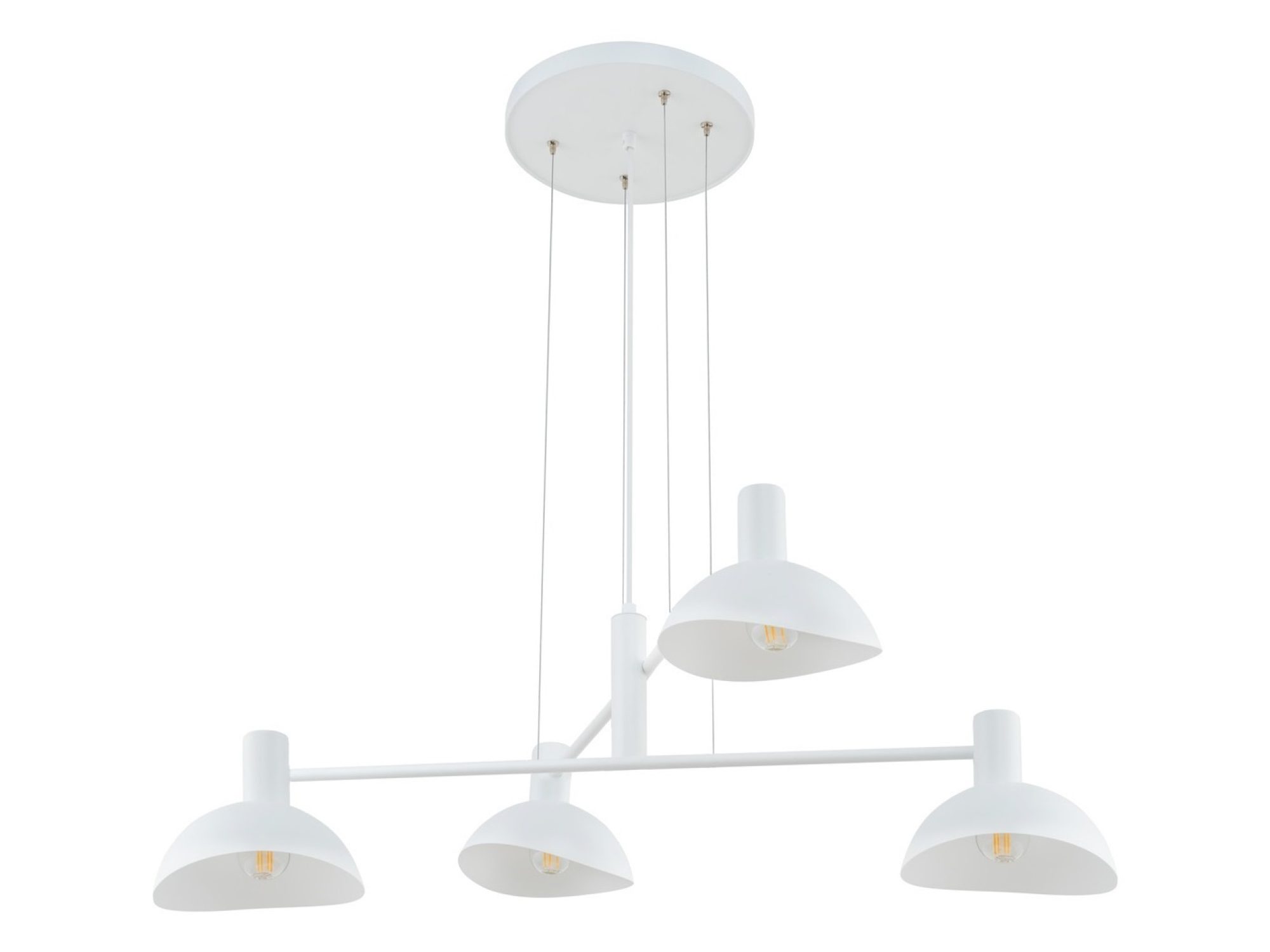 Lampa wisząca Artis 4 biała, cała oprawa na jasnym tle