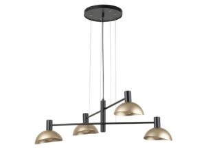 Miniaturka 3 - Lampa wisząca Artis 4 czarno-złota, widok oprawy