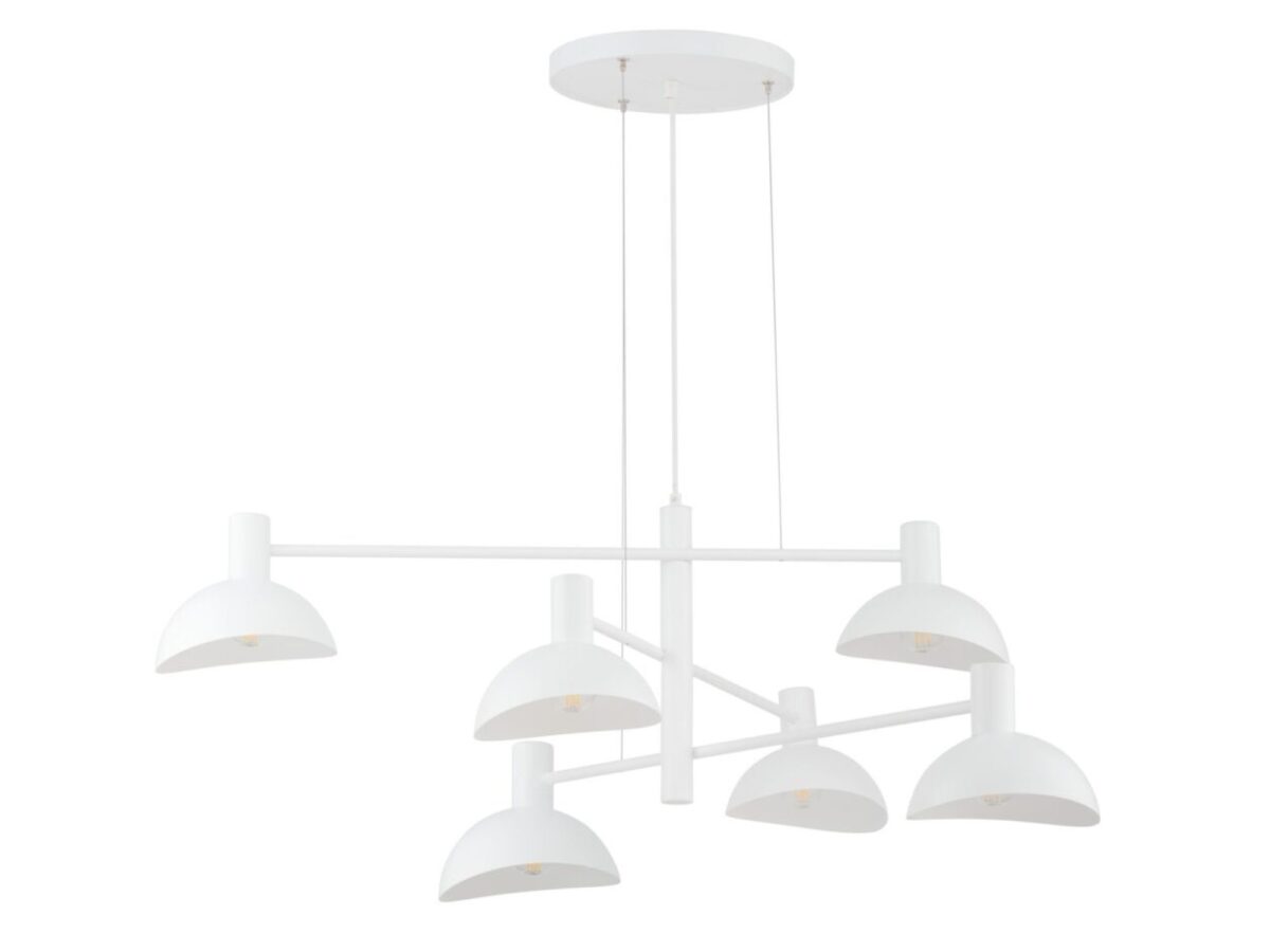Lampa wisząca Artis 6-punktowa z metalowymi kloszami