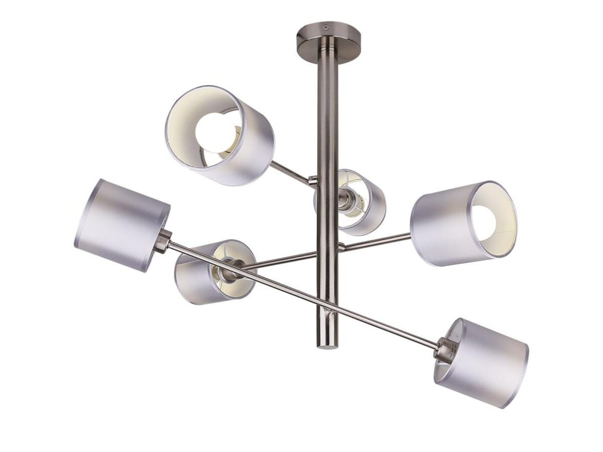 Lampa wisząca Astemona 6-punktowa nikiel satynowy