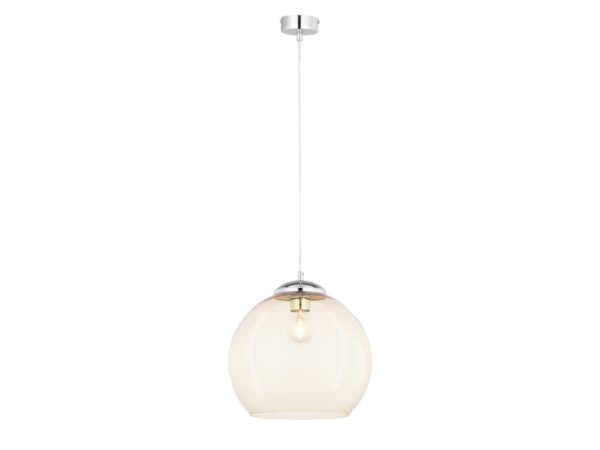 Lampa wisząca Asti chromowana z jasnym szklanym kloszem