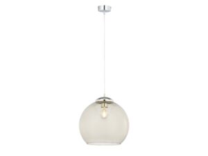 Miniaturka 3 - Lampa wisząca Asti chromowana z przydymionym szklanym kloszem