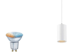 Miniaturka 1 - Biała lampa wisząca Asto Tube Smart Set GU10 do szyny jednofazowej