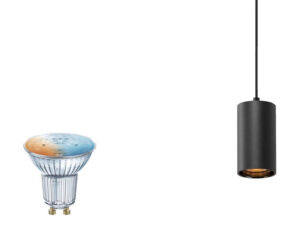 Miniaturka 2 - Czarna lampa wisząca Asto Tube Smart Set GU10 do szyny jednofazowej