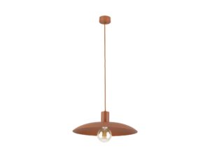 Miniaturka 1 - Ceglasta lampa wisząca Astra z pojedynczym kloszem na białym tle