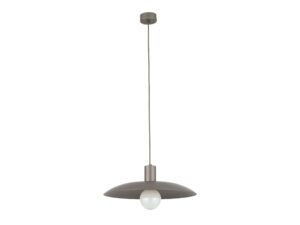 Miniaturka 3 - Ciemnobrązowa lampa wisząca Astra z pojedynczym kloszem na białym tle