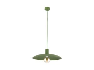 Miniaturka 4 - Groszkowa lampa wisząca Astra z okrągłym kloszem na białym tle