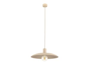 Miniaturka 5 - Lampa wisząca Astra w piaskowym beżu, okrągły klosz na białym tle