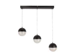 Miniaturka 3 - Lampa wisząca Avadino czarna trzy kuliste klosze LED
