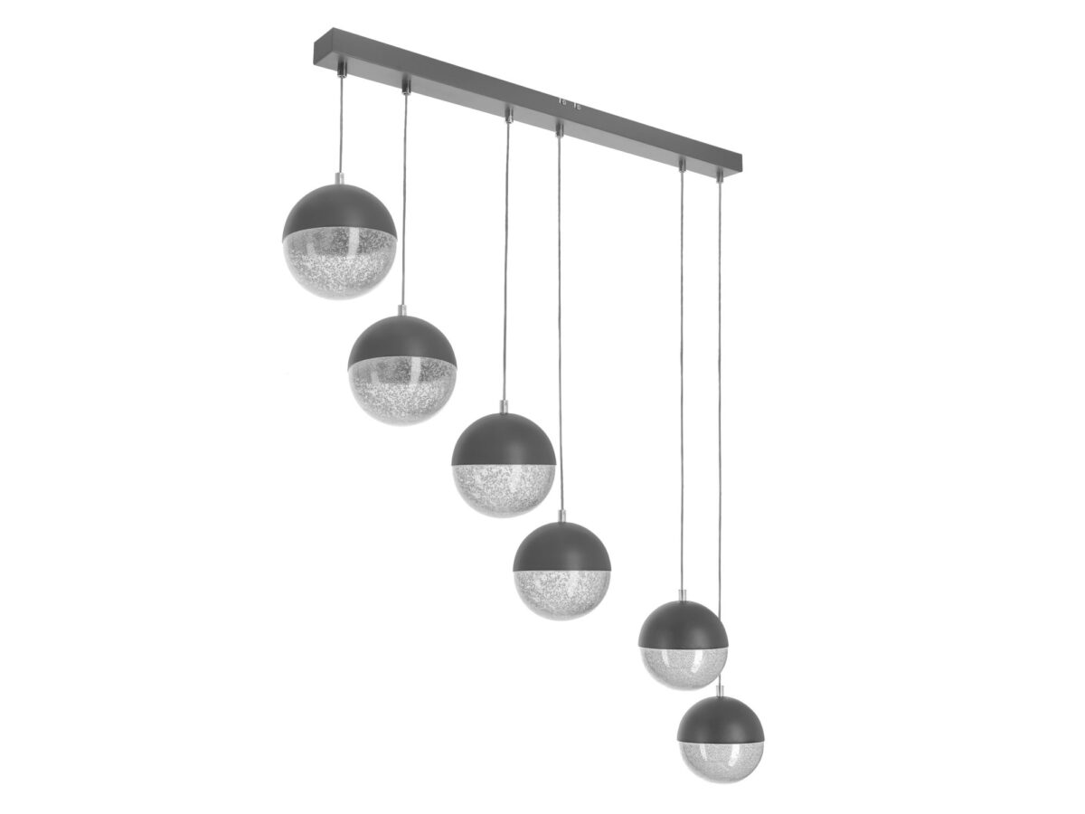 Lampa wisząca Avadino szara 6 kul LED 30 W 4000 K