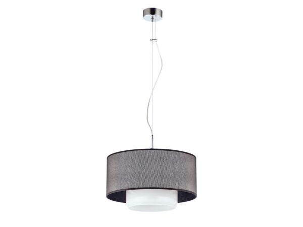 Lampa wisząca Aveo z abażurem czarno-białym, widok produktu