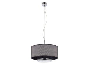 Miniaturka 1 - Lampa wisząca Aveo z abażurem czarno-transparentnym, widok produktu