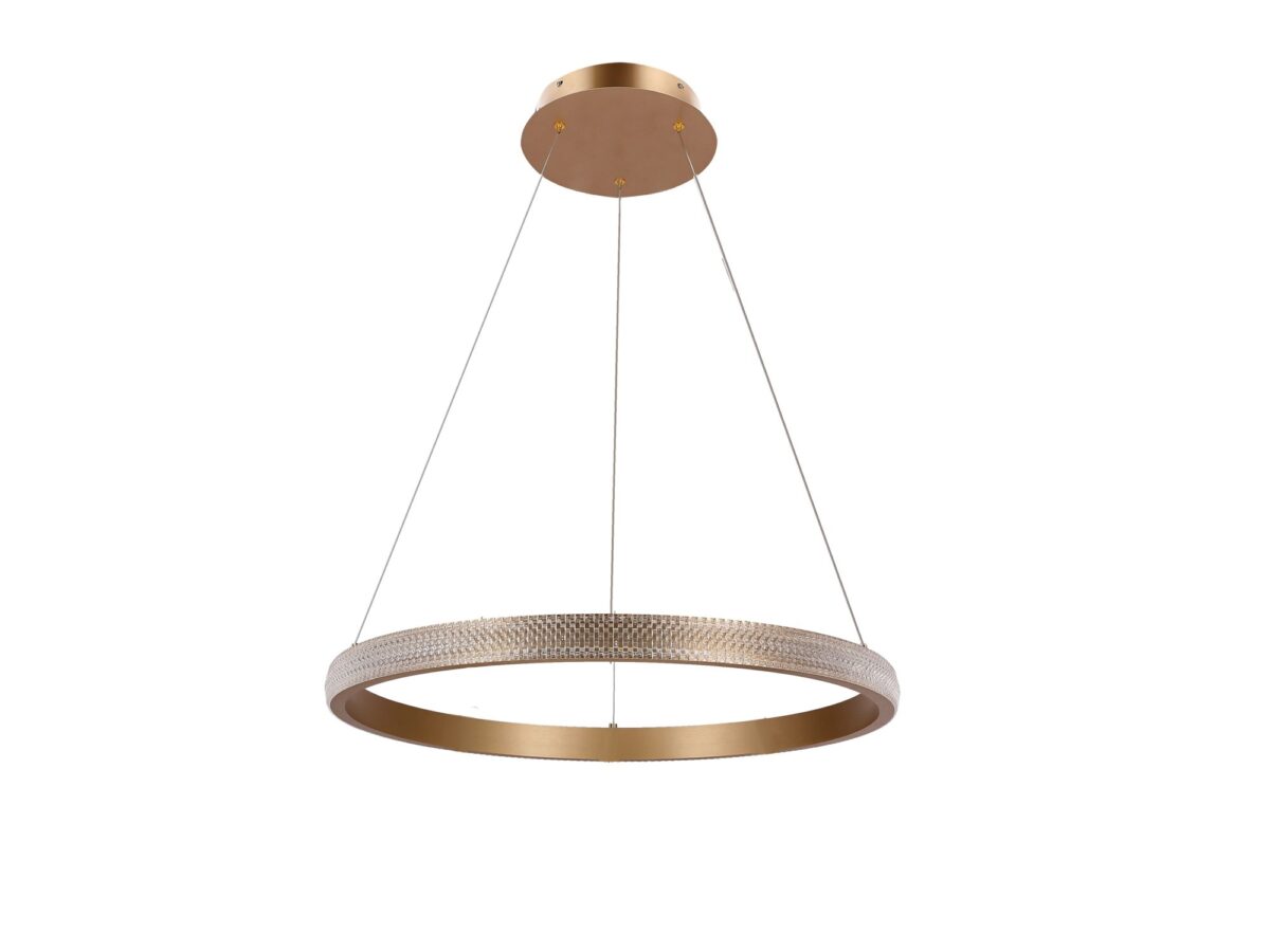 Lampa wisząca LED Avesela złoty ring 60 cm