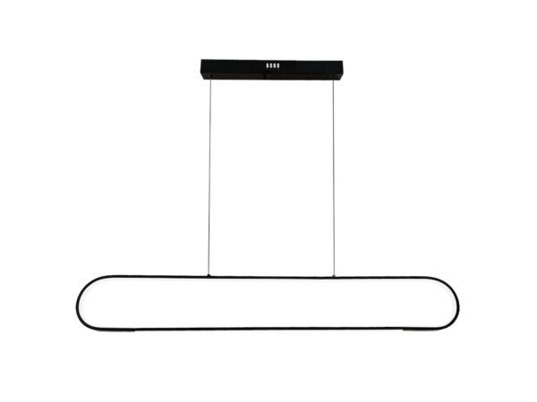 Lampa wisząca Avesio LED 42 W czarna na białym tle