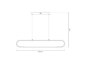 Miniaturka 3 - Rysunek wymiarowy lampy Avesio LED