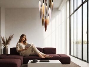 Miniaturka 3 - Wielopunktowa lampa wisząca Avodela w dodatkowej aranżacji