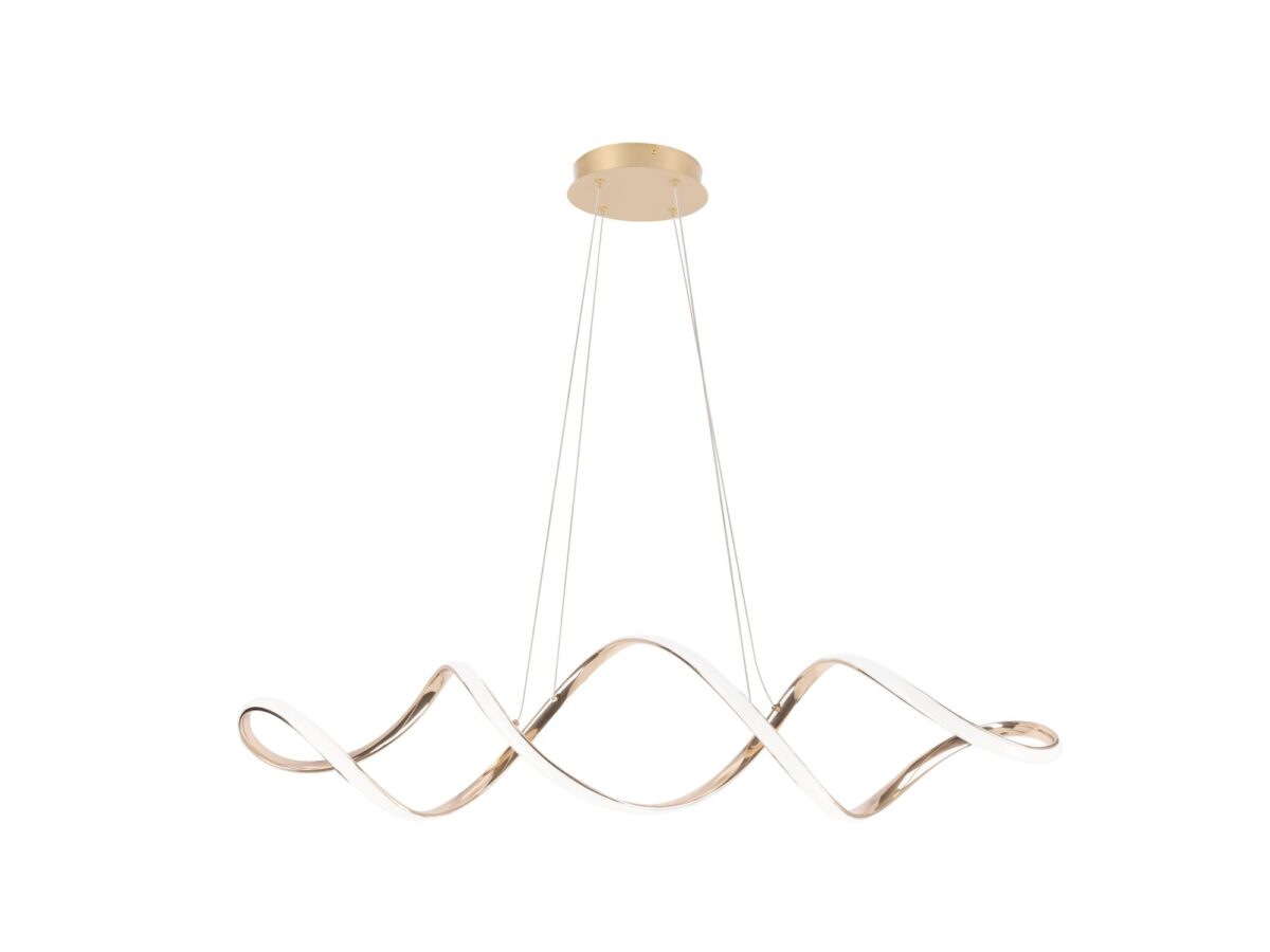Lampa wisząca Avodona złota falująca LED 32 W 100 cm