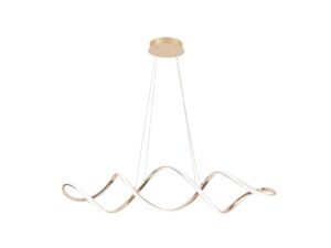 Miniaturka 3 - Lampa wisząca Avodona złota falująca LED 32 W 100 cm