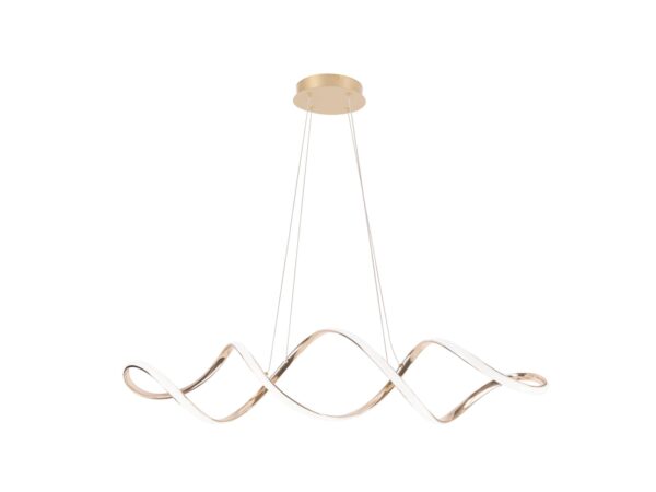 Lampa wisząca Avodona złota falująca LED 32 W 100 cm