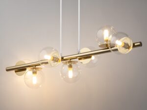 Miniaturka 1 - Lampa wisząca Avola 7 z siedmioma szklanymi kulami w aranżacji