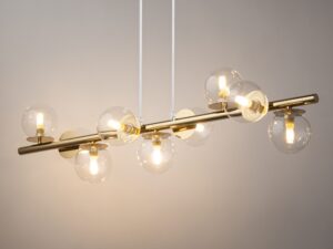 Miniaturka 3 - Lampa wisząca Avola 9 z transparentnymi kloszami, dodatkowe ujęcie