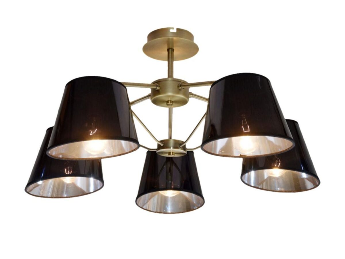 Lampa wisząca Balada 5-punktowa 66 cm patyna