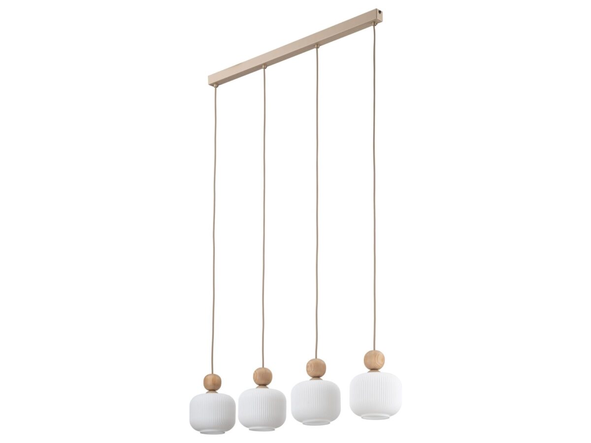 Lampa wisząca Ballo 4-punktowa E14 biało-beżowa