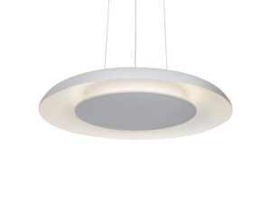 Miniaturka 3 - Biała lampa Belarano LED, zbliżenie świetlnego okrągłego profilu