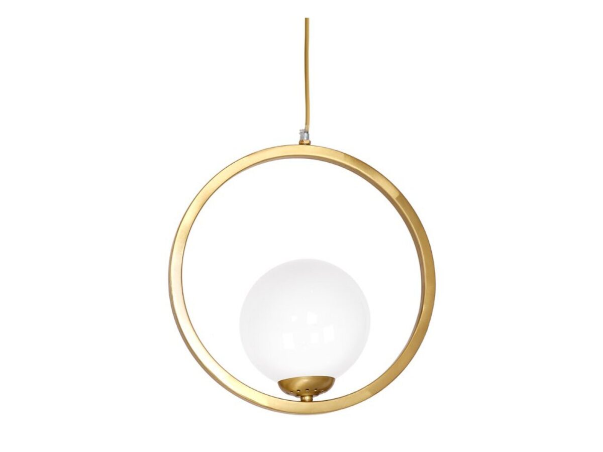Lampa wisząca Beledena 1-punktowa E14 mosiądz