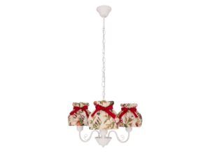 Miniaturka 3 - Lampa wisząca 3-punktowa Belimela 53 cm biało-czerwona