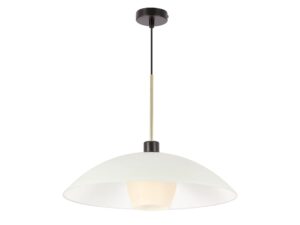 Miniaturka 2 - Lampa wisząca Belisena biało-beżowa z czarno-złotym zawieszeniem