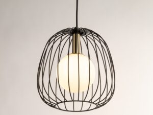 Miniaturka 4 - Czarno-złota lampa Bell 1 S z białym szkłem, dodatkowe ujęcie