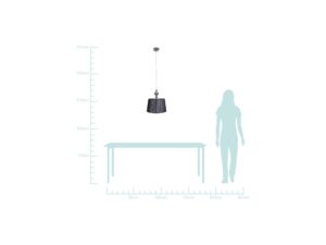 Miniaturka 3 - Lampa wisząca Beraveta na schemacie skali względem wyposażenia