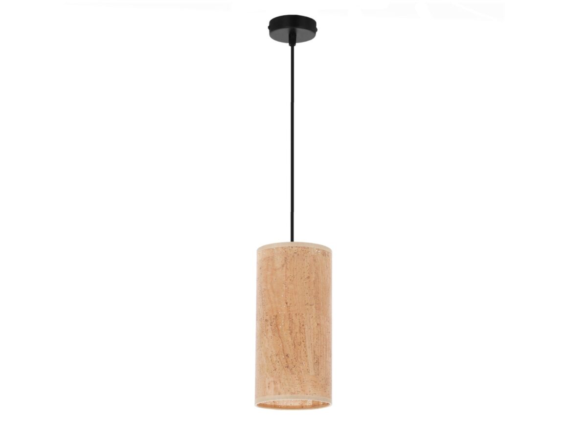 Lampa wisząca Beredano z abażurem o wyglądzie korka