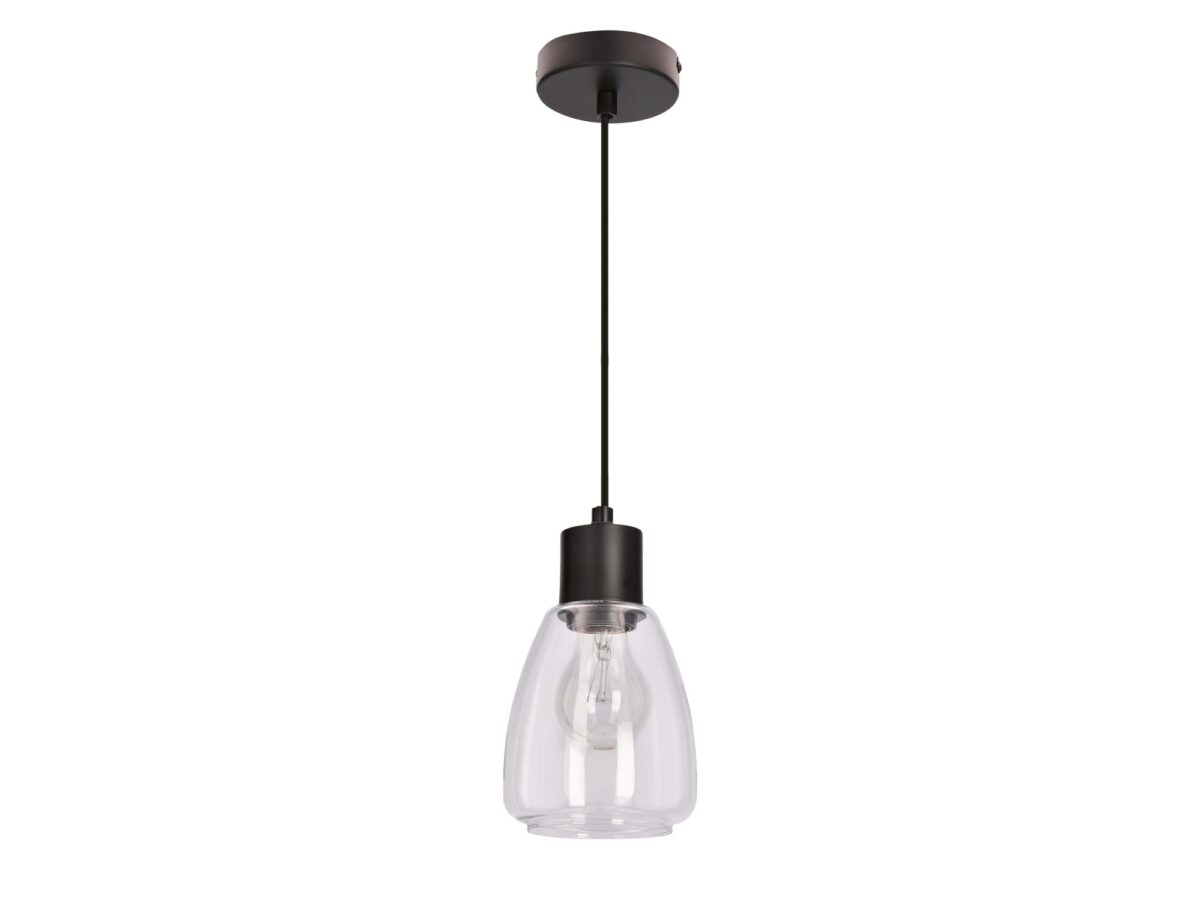 Lampa wisząca Berilino z pojedynczym szklanym kloszem