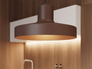Miniaturka 6 - Lampa wisząca BIRNO brązowa nad blatem kuchennym