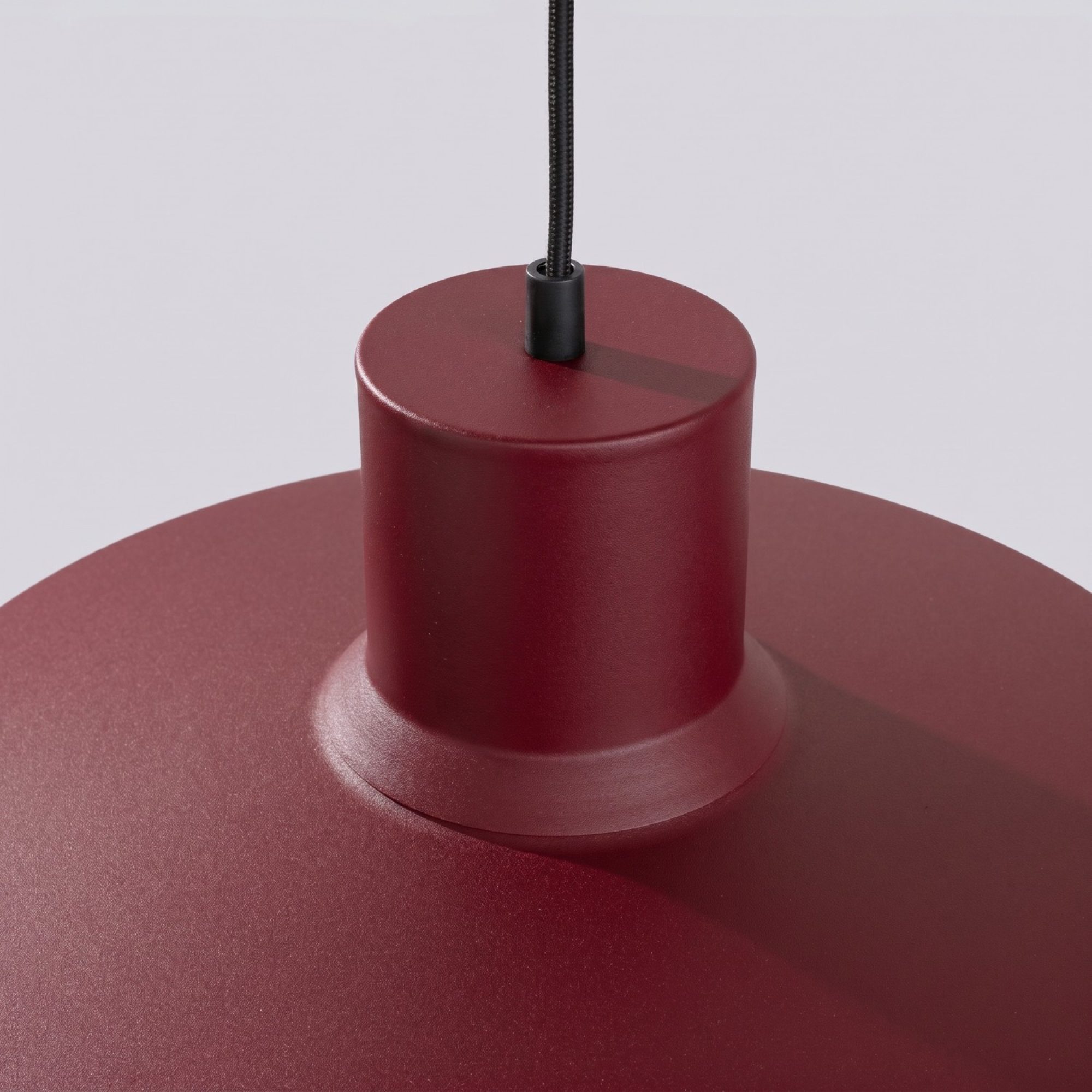 Lampa wisząca BIRNO burgund – górna część klosza z przewodem