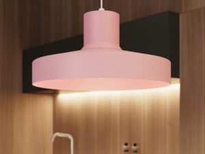 Miniaturka 9 - Lampa wisząca BIRNO różowa nad blatem kuchennym