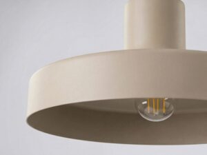 Miniaturka 4 - Lampa wisząca BIRNO taupe – klosz od spodu z żarówką