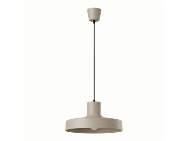 Lampa wisząca BIRNO taupe na białym tle