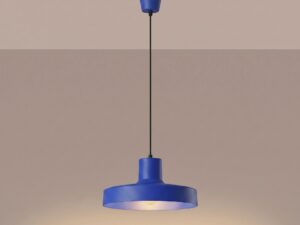 Miniaturka 2 - Lampa wisząca BIRNO ultramaryna z włączonym światłem