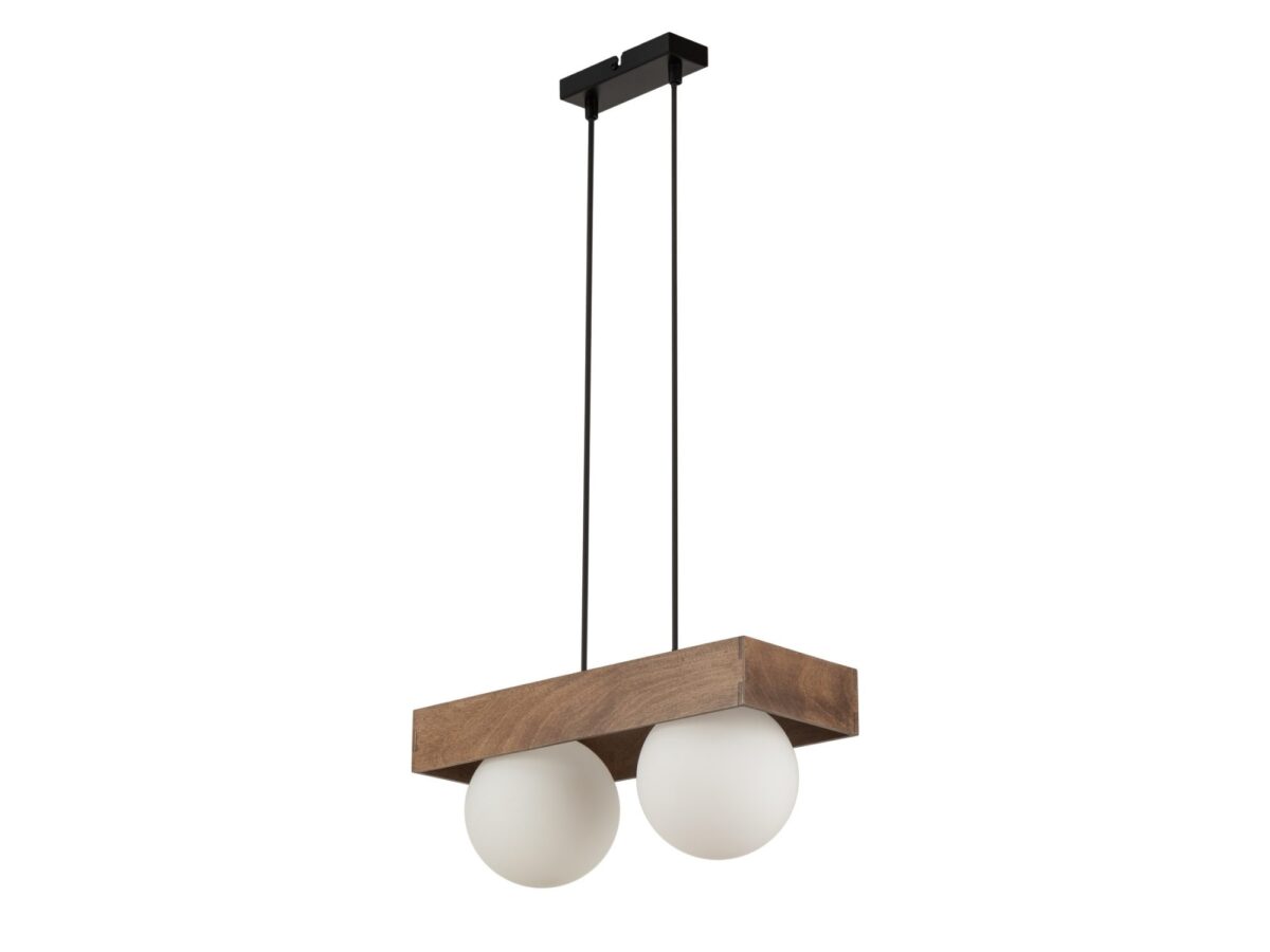 Lampa wisząca Bloom 2-punktowa czarno-brązowa